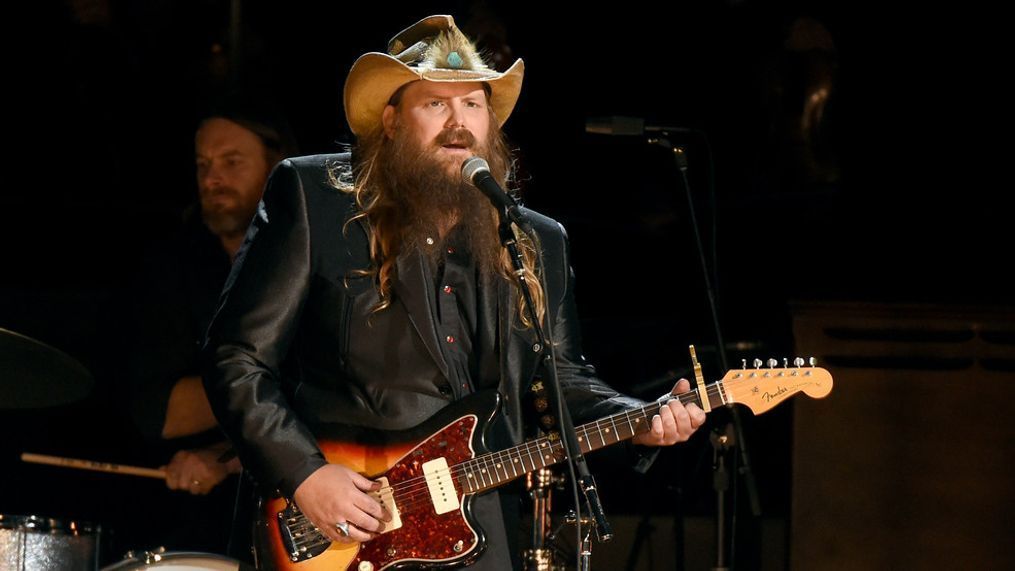 FILE - Chris Stapleton performs at the 50th annual CMA Awards in Nashville, Tenn., on Nov. 2, 2016. (Photo by Charles Sykes/Invision/AP, File)